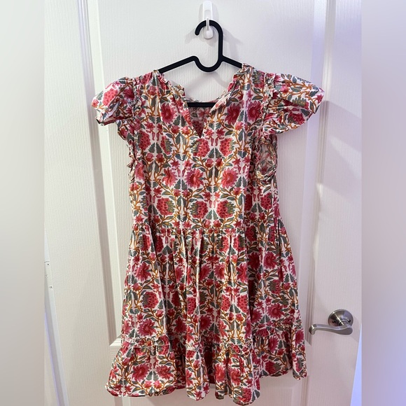 Caroline Constas bohemian dress in pink and green floral size small - Picture 3 of 4